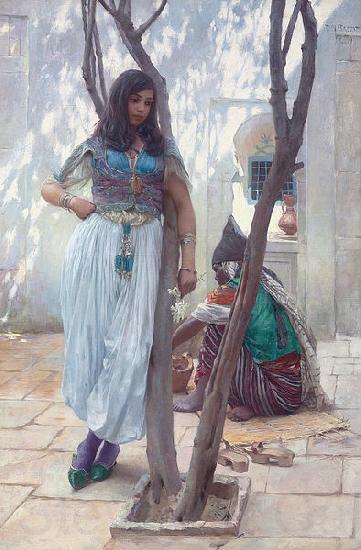 Ferdinand Max Bredt In a courtyard, Tunis Germany oil painting art